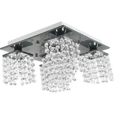 Chandelier Moderne G9 Cristal Goutte d'Eau Plafonnier Luminaire pour Salon Salle à Manger Chambre Salle de Bain 110-240V (1/5)
