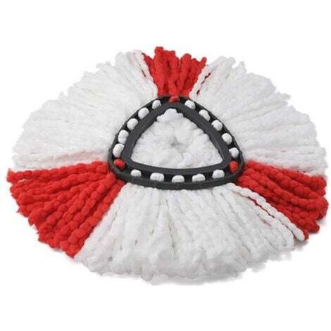 Tête de balai triangulaire rotative 360° en coton, compatible Vileda et Cedar, remplacement fibre microfibre – lot de 4 (1/5)