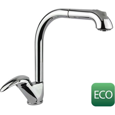 Sapho Axus - Grifo de fregadero con ducha extraíble, cromo 1112-72 (1/3)
