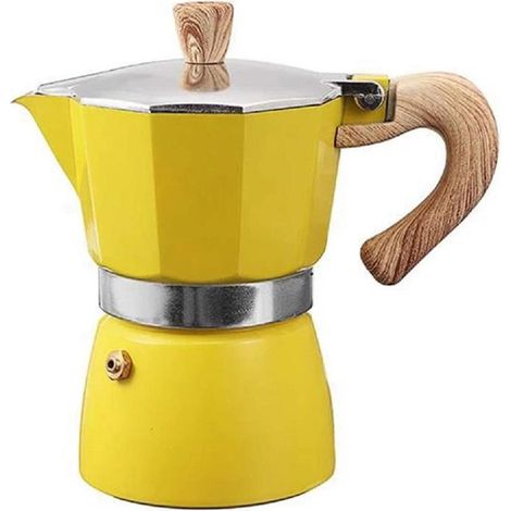 Moka Pot Italien 150ML/300ML en Aluminium Portable pour Espresso, Cappuccino et Latte, Filtre à Froid Ménager
