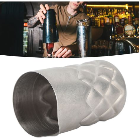 Messbecher aus Edelstahl 304, ideal für Latte Art, mit Graduierungen und antikem Siebmuster, 60 ml (1/5)