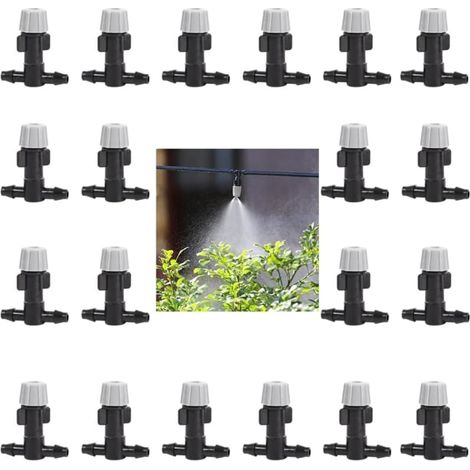 Filiyano – Kit d – Buse de brumisation, 20 raccords en T et 20 buses d'irrigation. Système de refroidissement d'eau pour serre. Kit d'arrosage. (1/5)