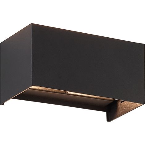 ZMH Applique Murale Intérieure LED - Lampe Murale Noire Étanche IP65 pour Usage Intérieur et Extérieur, Lumière Blanche Chaude Réglable G9, Projecteur Mural à Double Sens d’Éclairage pour Salon (1/5)