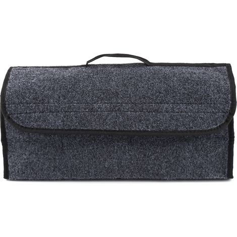 Poche de rangement pour siège auto, organisateur de coffre gris pliable (1/5)