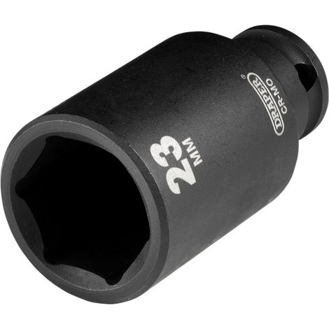 Draper 23mm Deep Impact Socket for 3/8" Drive – Metric Heavy-Duty Deep Socket for Impact Wrenching