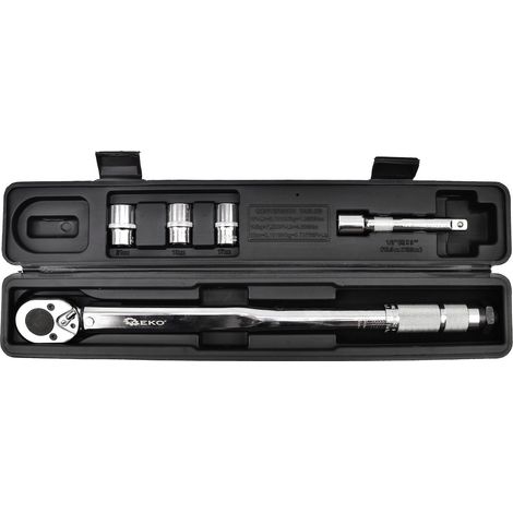 Llave dinamométrica de 1/2" 28-210Nm + vasos y extensión (10) (1/5)