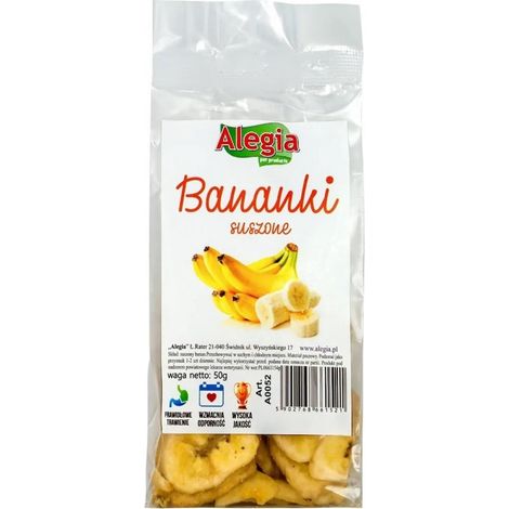 Alegia Getrocknete Bananen-Leckerli für Nagetiere und Kaninchen - 50 g