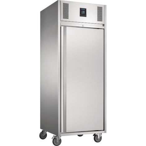 Armoire inox ventilée tropicalisée positive 550 Litres, 1 porte pleine GN 2/1, sur roulettes, 430 W, 220 V - MONO (1/5)