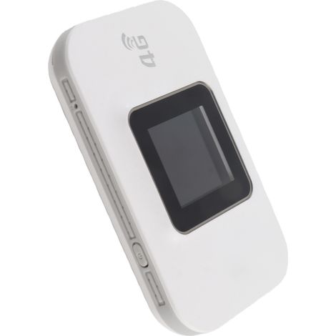 Routeur Wi-Fi portable 4G avec écran couleur 1,44 pouce et emplacement pour carte micro SIM, compatible avec téléphones, tablettes et ordinateurs portables (blanc). (1/5)