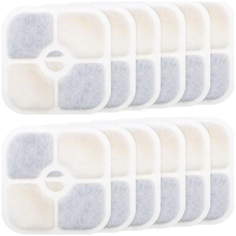 Filtres pour fontaine à eau pour animaux, lot de 12, compatibles avec la fontaine à eau pour chats Catit PIXI 43717, accessoires pour fontaine à eau pour animaux (1/5)