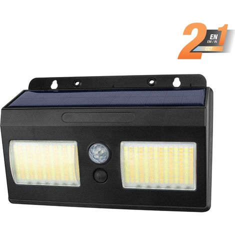 APLIQUE LED SOLAR SENSOR NEGRO 10W.2CCT (1/2)