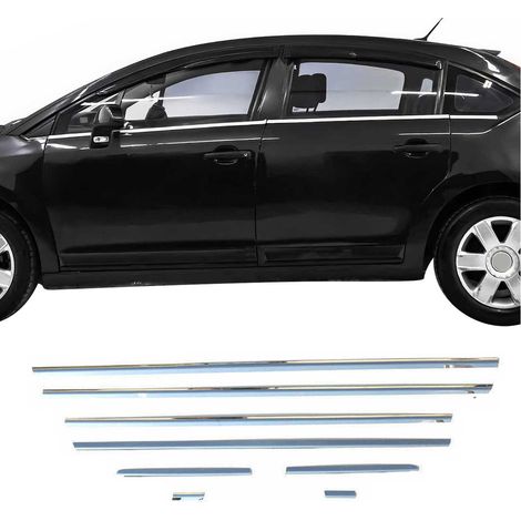 Garniture Baguette de Vitre pour Citroen C4 2004-2010 en acier inoxydable 8Pcs (1/5)