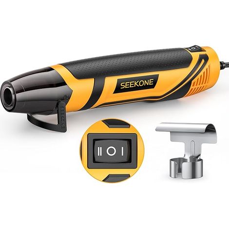 Mini Décapeur Thermique 2 Réglages Températures 260 ℃/450 ℃, 350W Pistolet à Air Chaud Portatif avec Buses, Support Pliable, pour Emballage Rétractable, Bricolage (1/5)