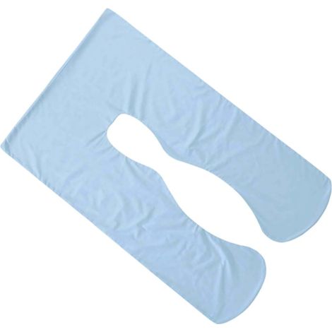 Housse de Coussin de Grossesse en U pour Femmes Enceintes, Bleu (1/5)