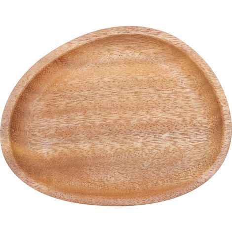Bol à Fruits en Bois de bois naturel, Bol à salade Plateau Irrégulier Fait Main Style Japonais 16x13cm - Coupelle Décorative Naturelle pour Snacks Salades Fruits clés et Décoration de Table (1/5)