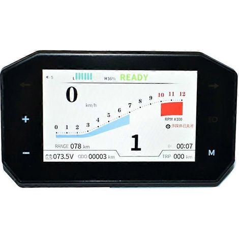 Compteur de vitesse pour moto avec écran TFT 5 pouces, paramètres modifiables et protocole CAN programmable (1/5)
