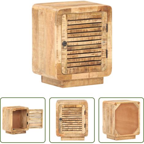 vidaXL Bois de manguier - Table de chevet 40x30x50 cm Bois de manguier brut (1/5)