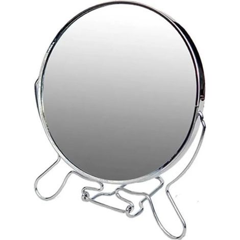 15 cm großer Tisch-Schminkspiegel, beidseitig schwenkbar, tragbarer Metallrahmen, drehbares Ständerdesign (1/5)