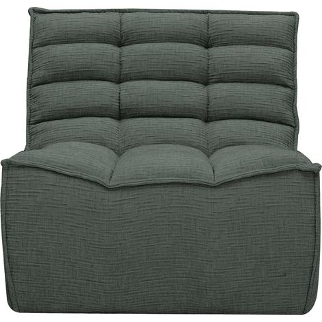 ZEYNA - Fauteuil modulable en tissu vert (1/5)