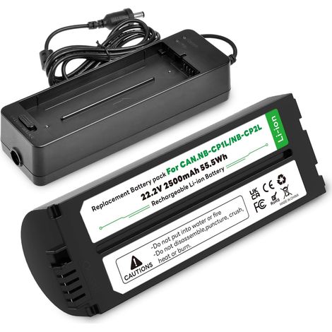 2500mAh NB-CP2L Batterie + Chargeur, Nouvelle Batterie 2026 Selphy CP1500 pour Canon NB-CP1L SELPHY CP1500 CP1300 CP910 CP100 CP200 CP220 CP300 CP330 CP510 CP600 CP710 CP730 CP790 imprimante Photo
