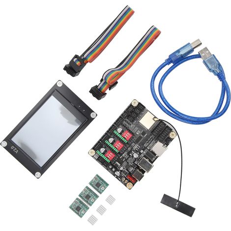 Carte de contrôle pour graveur CNC 32 bits, contrôleur WiFi hors ligne avec écran tactile 3,5 pouces et pilote de moteur pas à pas 12-24 V CC (1/5)