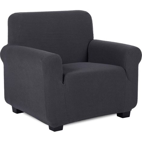 1 Housse de Canapé Extensible, Antidérapante avec Mousse, Protection Animaux, Lavable, pour Salon, Gris