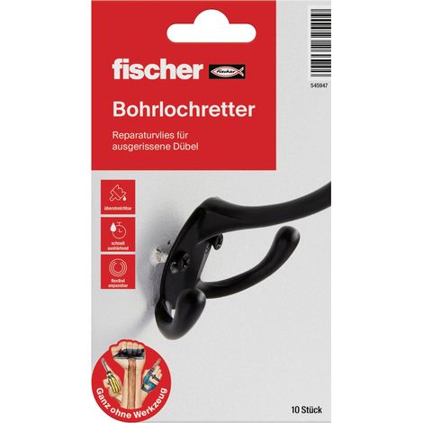 FISCHER 545947 LOT DE 10 PERFORATEURS DE PERCUSSION POUR CHEVILLE DE MATÉRIAUX DURCISSEMENT 3 MIN ROUGE/BLANC (1/5)