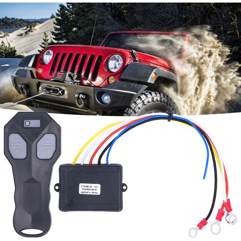 Relais de treuil électrique 12 V, système de commande de treuil, pièces automobiles, télécommande sans fil pour Jeep, SUV, VTT, tout-terrain (livré avec batterie) (1/5)