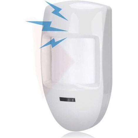 Détecteur de Mouvement PIR Double Filaire 12V, Alarme capteur Infrarouge, Alarme de système de sécurité Domestique pour magasins/Maisons/immeubles de Bureaux/usines. (1/4)
