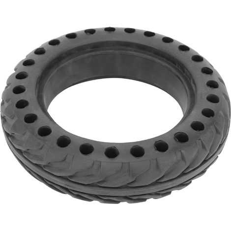 Pneu en caoutchouc noir de 8 pouces pour trottinette électrique, anti-éclatement et absorption des chocs (pneu anti-éclatement) (1/5)