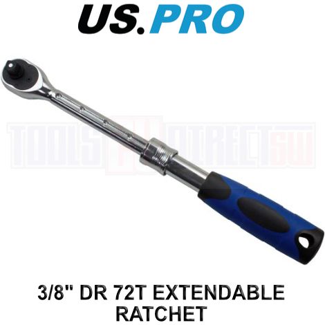 US PRO EXTENDABLE RATCHET 3/8"" TELESCOPIC REVERSIBLE QUICK RELEASE WRENCH 4053 (1/4)
