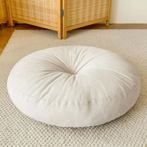 Coussin de Jardin,Coussins de Sol Ronds, Coussins de Sol pour Adultes et Personnes âgées pour Salle à Manger, Balcon, Jardin, Chambre d'études, méditation - Tatami Japonais (1/5)