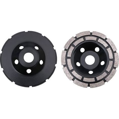 1 disque diamant abrasif, 125 mm, double rangée, pour meuleuse d'angle, adapté au béton, pierre, granit et maçonnerie (1/5)
