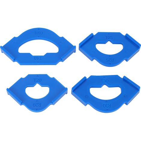Gabarit de rayon d'angle rond pour le travail du bois, en plastique R20T20 R25T25 R30T30 R40T40, plate-forme de routeur à dégagement rapide, 4 pièces (1/5)