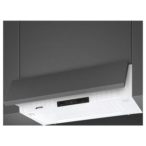 Smeg KSEIR62BE2 Universal Hotte aspirante encastrable esthétique Classe énergétique D Eclairage LED à 3 vitesses 60 cm Blanc (1/2)