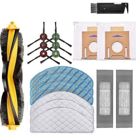 Pièces détachées pour aspirateur Ecovacs Deebot : filtre HEPA, brosse principale, sac à poussière. (1/4)