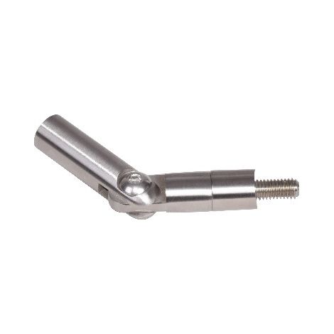[QUALITE FRANCAISE] - Départ à droite en angle rampant  pour câble Ø6mm Fixation sur tube Ø42,4mm - Longueur 44mm - À visser - Inox 316