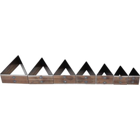 Set de 7 emporte-pièces triangulaires en cuir 20-50mm, gabarits de découpe DIY pour artisanat du cuir, moules de coupe professionnels (1/5)