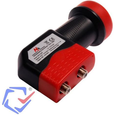 Adaptateur satellite - Maclean - MCTV-628 - TWIN LNB - Connecte 2 récepteurs - Couleur noire