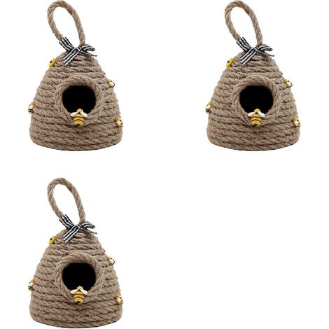 Décoration ruche 3X, plateau à étages suspendu, adorable décoration en nid d'abeille faite main, ornement sur le thème des abeilles pour une fête champêtre (1/5)