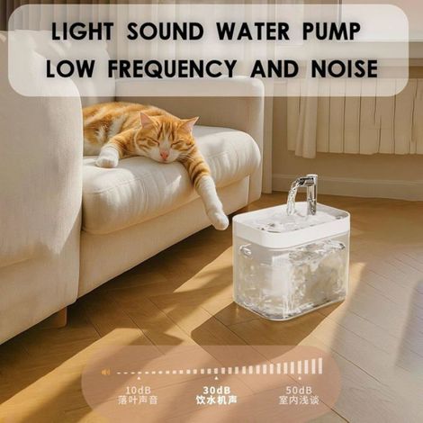 Fontaine À Eau Automatique - Filtre Intégré - Circulation Continue - Pour Chien Chat Oiseau - Alimentation Piles - Couvercle Jaune (1/5)