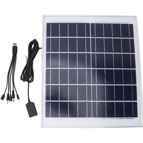 Ortviai Panneau Solaire Portable 20 W en Silicium Monocristallin Étanche IP68 pour Camping et Randonnée