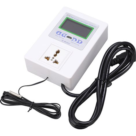 Thermostat intelligent LED digital display temperature control socket US standard 110-240V, automatic constant temperature switch with large screen sensor, adjustable temperature regulator for home us (1/5)