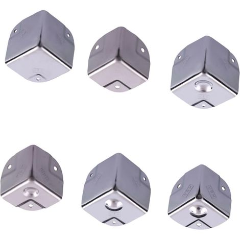 2 protège-coins pour meubles, inox/bois, argenté, pour tables (1/5)