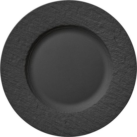 Assiette Plate Noir, Garanti Lave-Vaisselle, Compatible Micro-Ondes, Vaisselle en Céramique, Porcelaine (1/5)