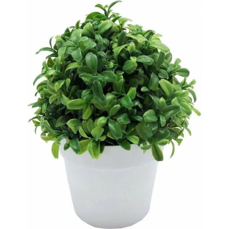 Plante verte artificielle en pot herbe de bois parfumé bonsaï décoration de la maison décoration de mariage petite plante artificielle en pot (vert) (1/5)