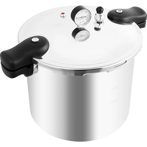 HAUTOUR Autocuiseur 22L capacité pression Canner Cooker autocuiseur en Aluminium adapté aux poêles à gaz, plaques vitrocéramiques et les plaques électriques