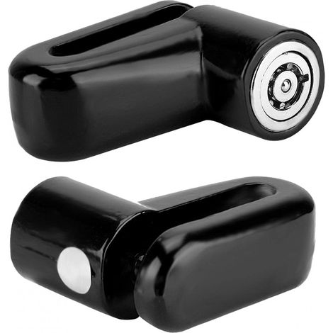 Lucchetto per moto in due parti - Lucchetto a perno per ruota del freno per moto e scooter (nero)