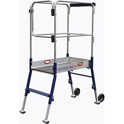 Matisère – Plateforme échafaudage télescopique 2.50 à 2.70m – Garde-corps sécurisé – Pliable pour transport facile – 400720