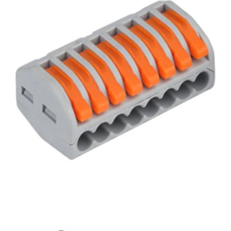 Connecteur Électrique - 222-418 - À Levier 8 Fils - Pour Conducteurs Solides Torsadés et Souples - 10 Pièces (1/5)